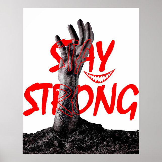 Affisch: Stay Strong Motivationscitatdesign  Poster (Framsidan)