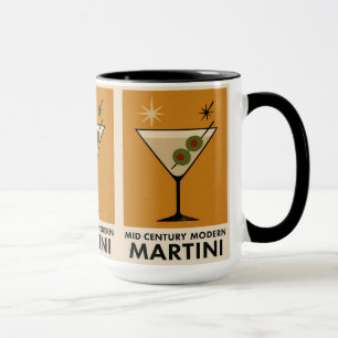 Affisch stil Mid Century Modern Martini Mugg