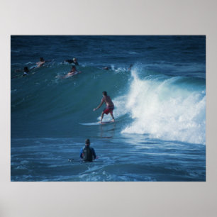 Affisch Surfers Rainbow Bay Australien