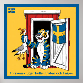 Affisch — Svensk tiger