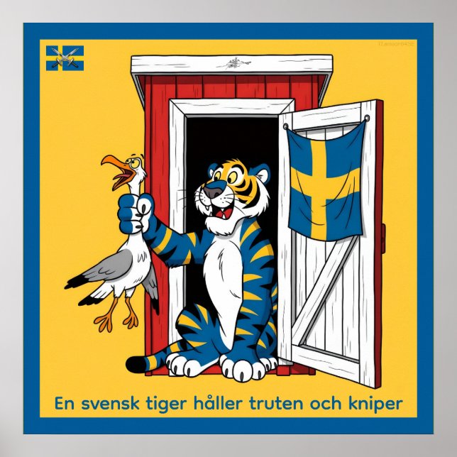Affisch — Svensk tiger (Framsidan)
