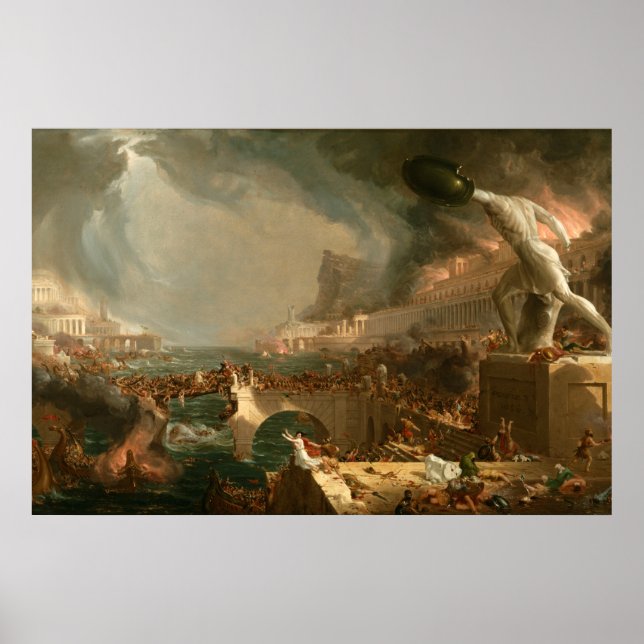 Affisch The Course of Empire Destruction Cole T. (Framsidan)