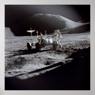 Affisch/tryck: Astronaut Irwin på månen Poster