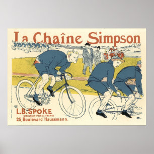 Affisch/tryck: Den Toulouse Lautrec cykeln kedjar Poster