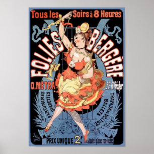 Affisch/tryck: Folies Bergere - Cheret Poster