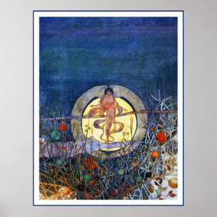 Affisch/tryck; Fullmåne närmast höstdagjämning Poster