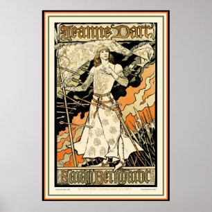 Affisch/tryck: Jeanne D'Arc Sarah Bernhardt Poster
