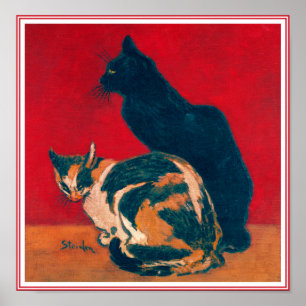 Affisch/tryck: Les pratar vid Theophile Steinlen Poster