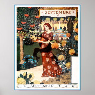 Affisch/tryck: Månad av September - Septembre Poster
