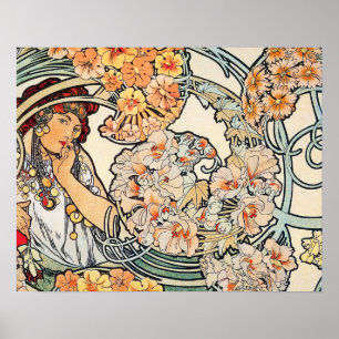 Affisch/tryck: Mucha - språk av blommor II Poster