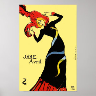 Affisch/tryck: Toulouse Lautrec - Jane Avril Poster