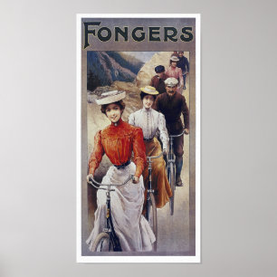Affisch/tryck: Vintagecykelannons - Fongers cyklar Poster