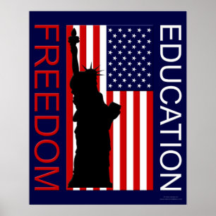 Affisch USA - FRIHET - UTBILDNING