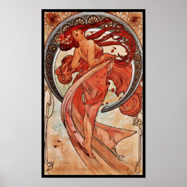 Affisch Vintage Art Alfons Mucha 1898 Dans