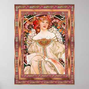Affisch Vintage Art Alfons Mucha F Champenois