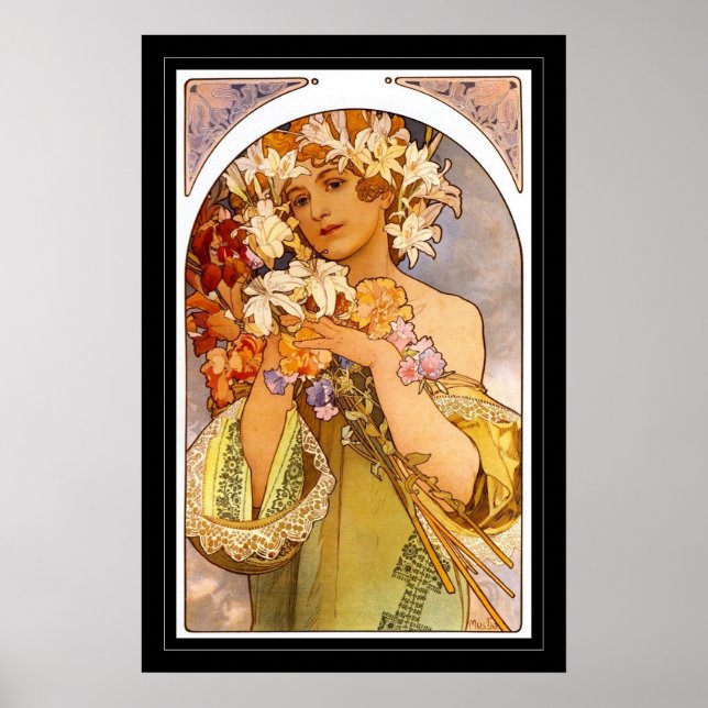 Affisch Vintage Art Alphonse Mucha (Framsidan)