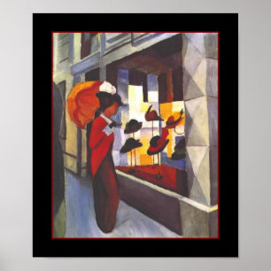 Affisch Vintage Art August Macke Hattbutik