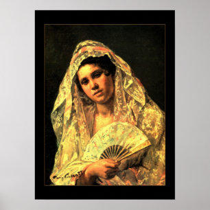 Affisch Vintage Art spansk kvinna