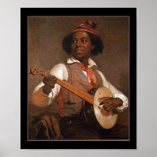 Affisch Vintage Banjo-spelaren (Framsidan)