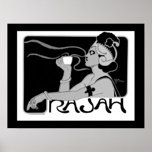 Affisch Vintage Cafe Rajah 3