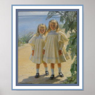 Affisch Vintage P S Krøyer 1897 Døtrene Benzon