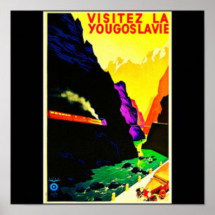 Affisch-Vintage Resa-Jugoslavien Poster
