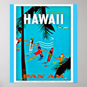 Affisch-Vintage reser Konst-Hawaii 5 Poster