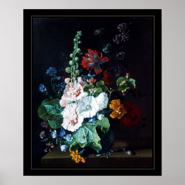 Affisch Vintagekonst Stilleben Blommor (Framsidan)