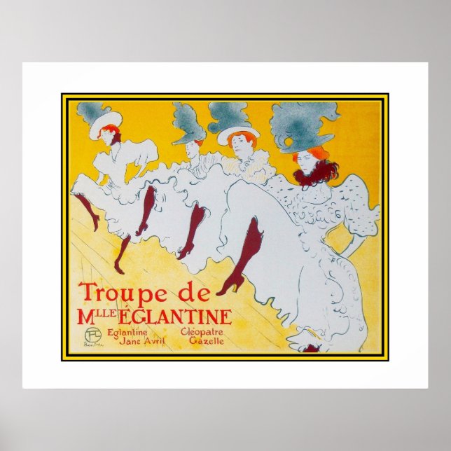 Affisch Vintagekonst Toulouse Lautrec Dansare (Framsidan)