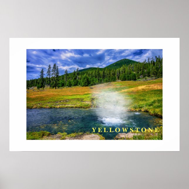Affisch Yellowstone Thermal Hot Pot (Framsidan)