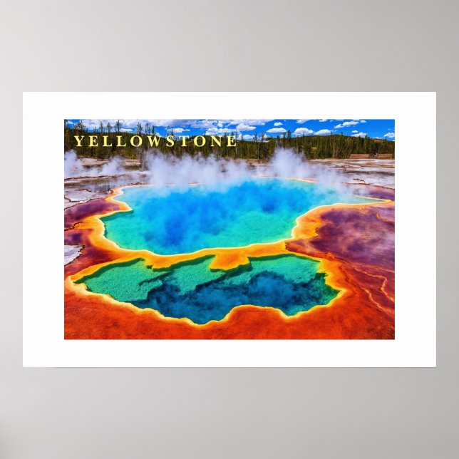 Affisch Yellowstone Thermal Hot Pot (Framsidan)