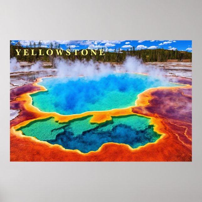 Affisch Yellowstone Thermal Hot Pot (Framsidan)
