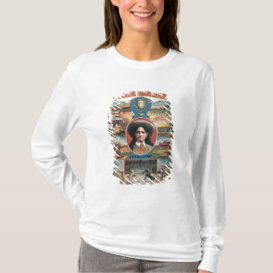 Affischadvertizing Annie Oakley som presenterar i T Shirt