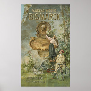 Affischadvertizing Fahrraden Werke Bismarck Poster