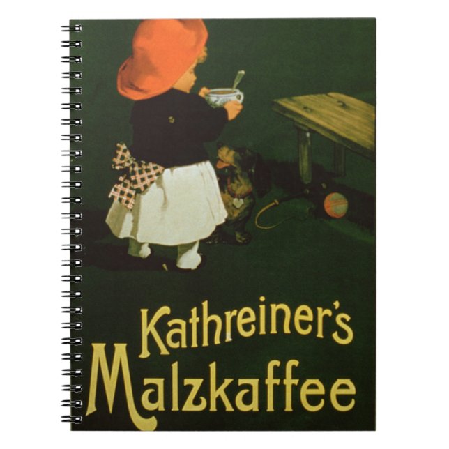 Affischadvertizing för 'Kathreiners Malt Coffee Anteckningsbok (Framsidan)