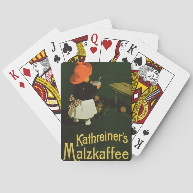 Affischadvertizing för 'Kathreiners Malt Coffee Casinokort (Baksidan)