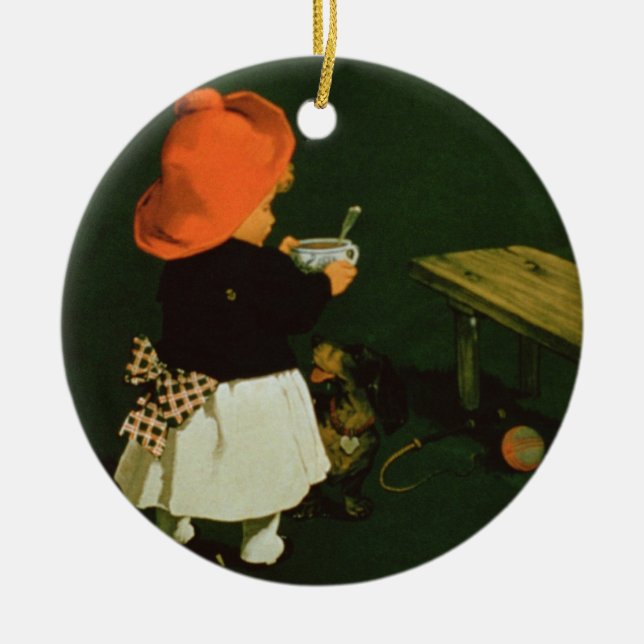 Affischadvertizing för 'Kathreiners Malt Coffee Julgransprydnad Keramik (Framsidan)