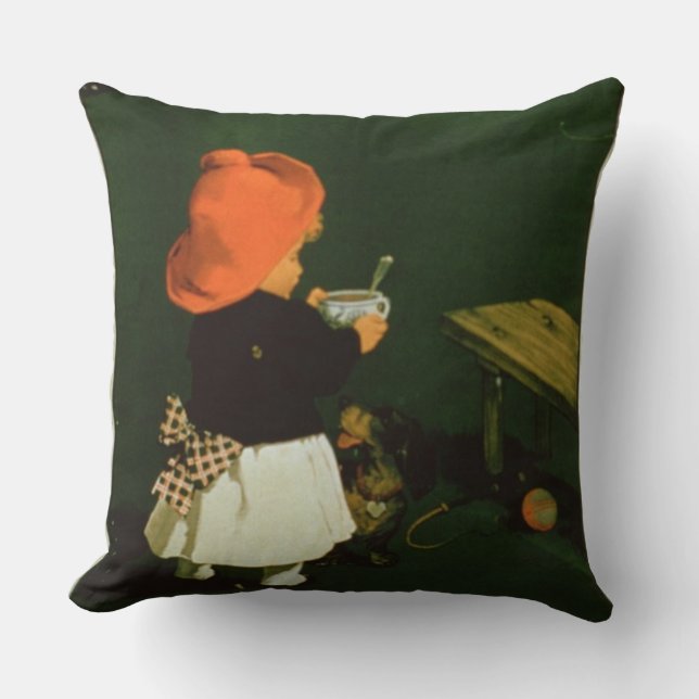 Affischadvertizing för 'Kathreiners Malt Coffee Kudde (Framsida)