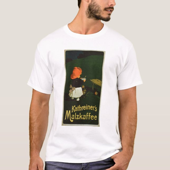 Affischadvertizing för 'Kathreiners Malt Coffee T Shirt (Framsida)