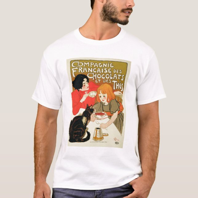 Affischadvertizing Fransken Företag av choklad T-shirt (Framsida)