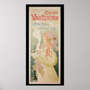Affischadvertizing Kakao Skåpbil Houten Belgien Poster