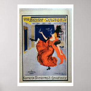 Affischadvertizing "kjoldansare", utfört b poster