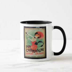 Affischadvertizing "Pur champagne", från Damery, E Mugg