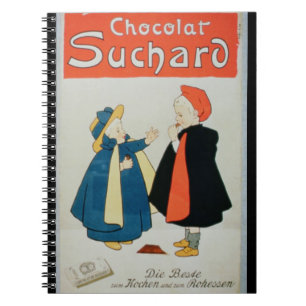 Affischadvertizing "Suchard choklad" (tänd färg Anteckningsbok