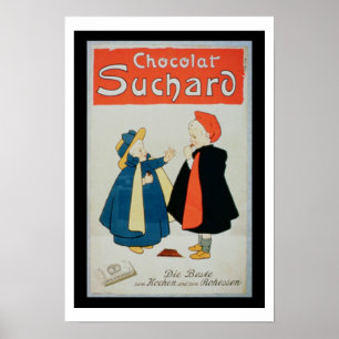 Affischadvertizing "Suchard choklad" (tänd färg Poster
