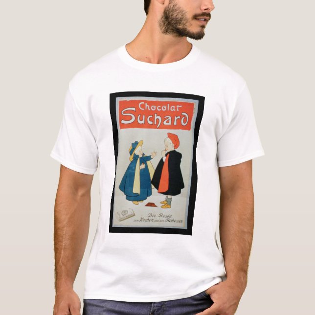 Affischadvertizing "Suchard choklad" (tänd färg Tee Shirt (Framsida)