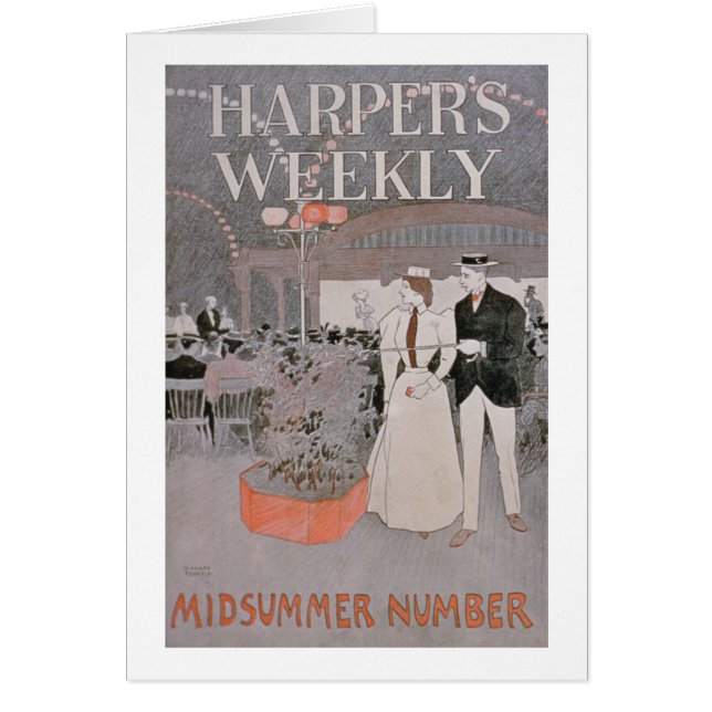 Affischadvertizing "veckoharpers", Midsummer Nu Hälsningskort (Framsidan)