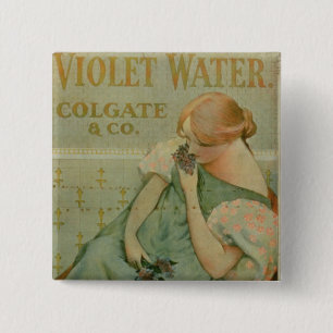 Affischadvertizing "violett vatten", vid Colgate & Knapp