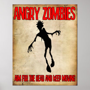 'Affischarg Johnny för ilskna Zombies" Poster