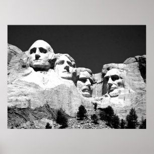 AffischBW för MT Rushmore Poster